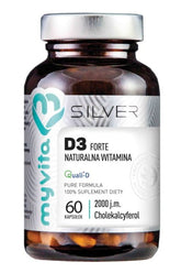 Vitamin D 3 FORTE 2000 und 60 Kapseln MYVITA SILVER - Biolaboratorium